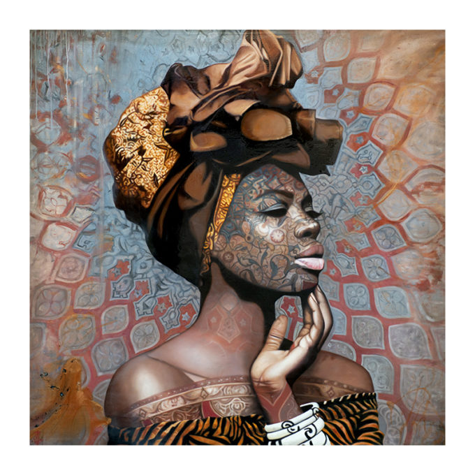 African Queen - Lill Marlen - Giclée Glas