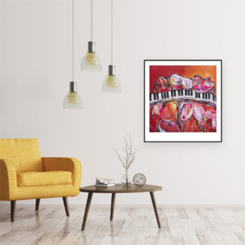 Kunsttryk - Kvinder og Kager af Michael Bundesen